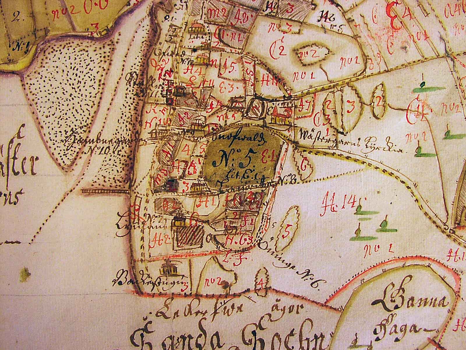 Johan Finermans avmätningskarta från 1742 - Västergarn